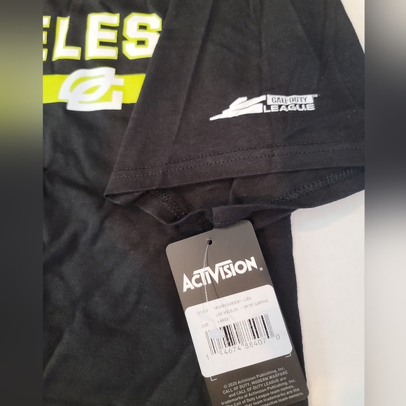 OpTic Gaming Los Angeles Black Tee T-Shirt Call of Duty League Men's XL & Large - Picture 3 of 3